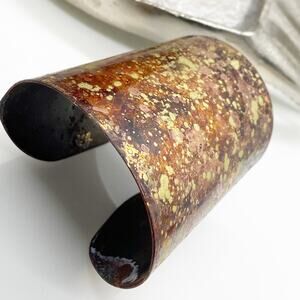 NEW Free People Large Granite and Copper Patina Cuff